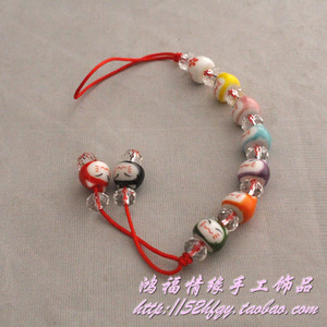 包邮正版道乐堂 招财猫 水晶 包钥匙手机链挂绳 本命年 情人礼品