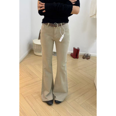 春季弹力低腰辣妹牛仔裤女