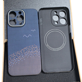 适用于iPhone16pro苹果Magsafe磁吸15pm 14ProMax凯夫拉手机壳12碳纤维防摔保护套支持无线充电高级感