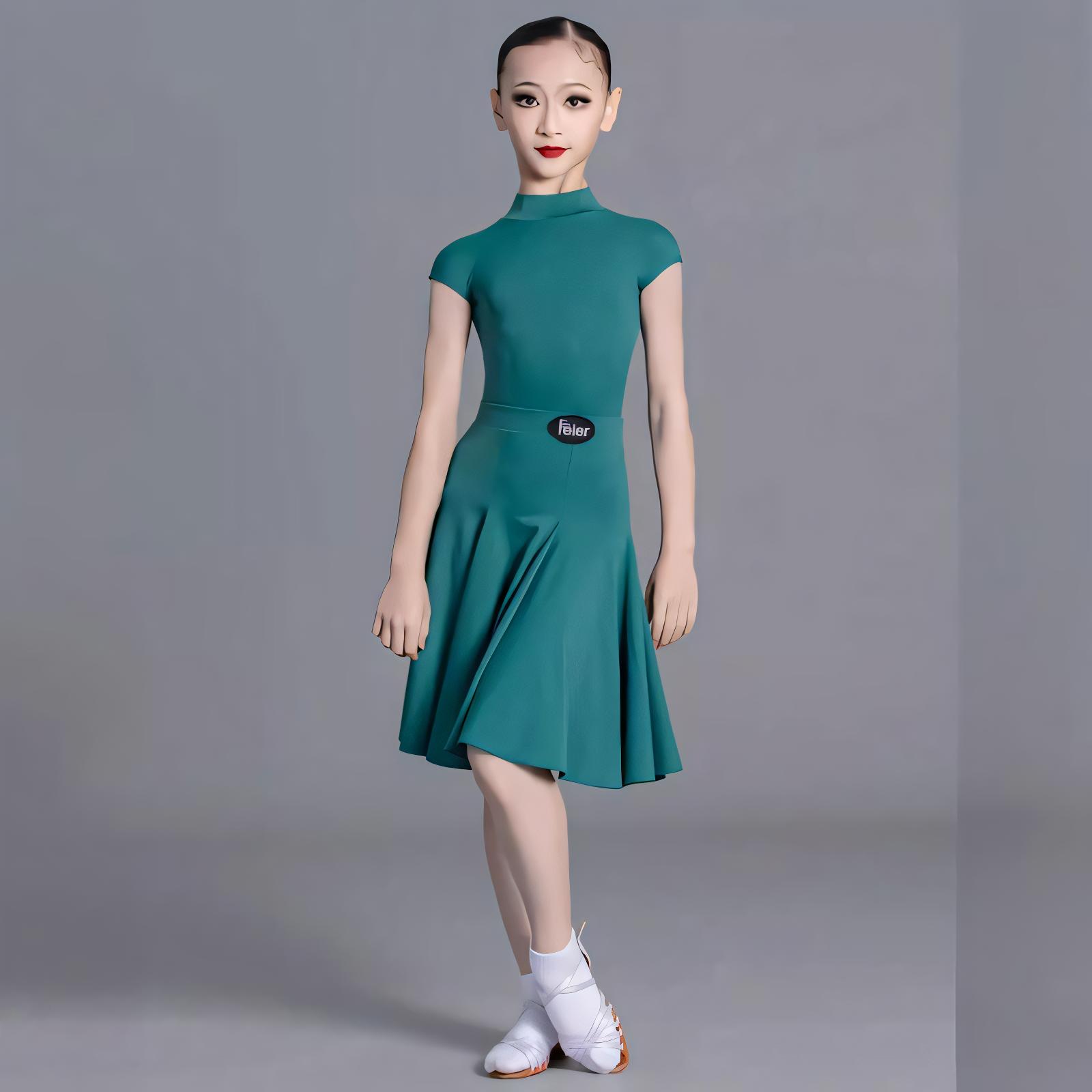 女童拉丁比赛考级短袖标准赛服