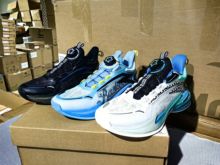 安踏 24夏季中大童旋转纽扣飞织透气防滑耐磨专业篮球鞋312421122