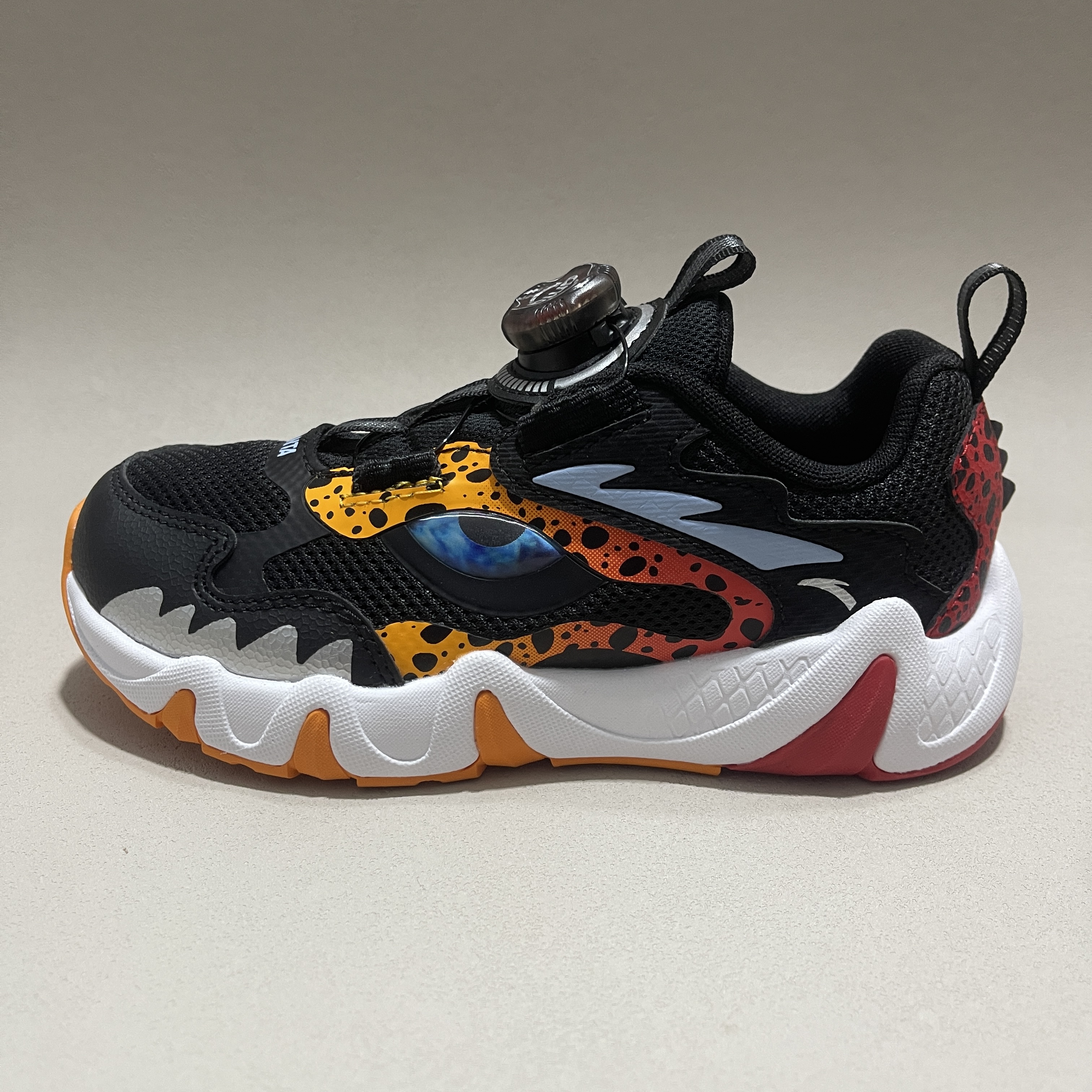 安踏儿童男小怪兽旋转纽扣鞋