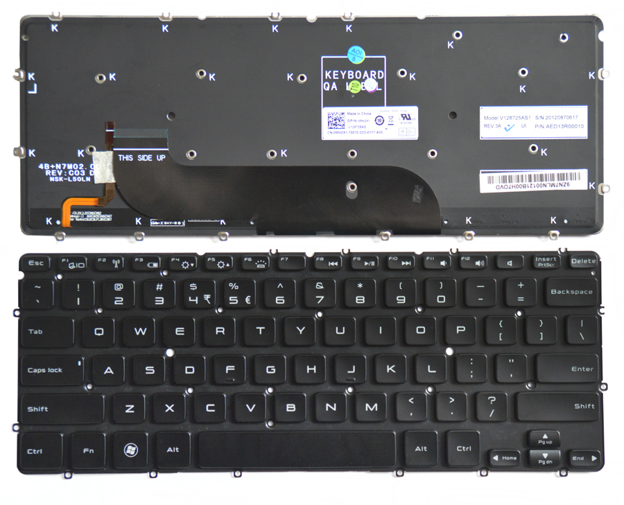 适用DELL戴尔XPS 12 XPS13D-5608 13R L321X L322X XPS13英文键盘