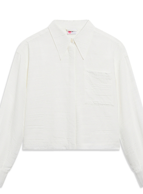 李宁女夏季透气上衣滑板系列百搭运动服舒适休闲长袖衬衫ASHT024