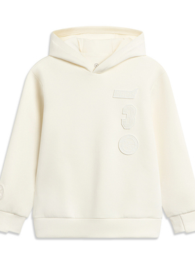 李宁卫衣男童春季韦德系列舒适透气宽松套头连帽卫衣YWDU059--B品