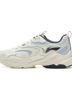 李宁女子老爹鞋冬季新款潮流百搭透气舒适运动休闲鞋AGCU546-B品