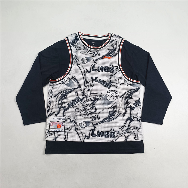 李宁男中大童篮球系列春秋长袖文化衫宽松休闲长袖T恤YHST139-B品