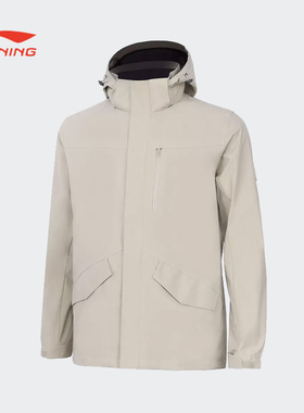 李宁风衣男秋季健身系列时尚舒适常规休闲运动风衣AFDT751-B品
