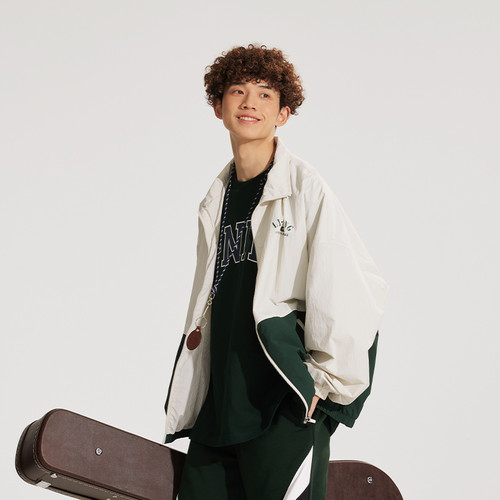 李宁男女款春运动生活系列时尚百搭宽松休闲运动风衣AFDU701-B品