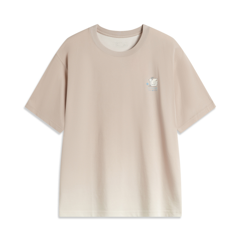 LI-NING/李宁男款夏季运动生活系列休闲短袖文化衫T恤AHSU871-B品