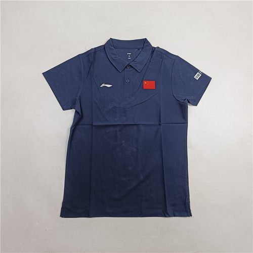 李宁乒乓系列国家队队服男子短袖POLO衫舒适透气运动上衣APLS229