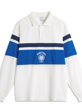 李宁2024秋季新款男时尚运动吸湿排汗宽松长袖POLO衫APLU145-B品