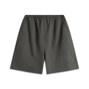 宽松简约纯色运动裤 李宁短裤 运动时尚 新款 AKSU513 男2024夏季