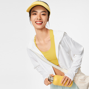 李宁卫衣夏女健身系列时尚透气简约宽松开衫连帽卫衣AWDU476-B品