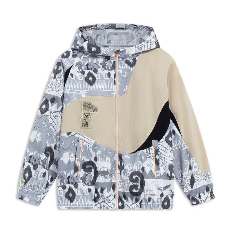 李宁童装风衣中大童夏舒适休闲上衣百搭运动服YFDT051-B品