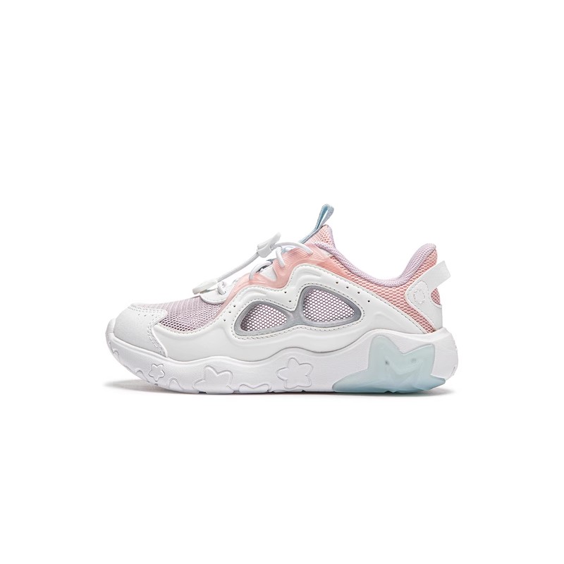 李宁休闲鞋男女童夏运动生活系列时尚透气防滑小童运动鞋YKAU018-