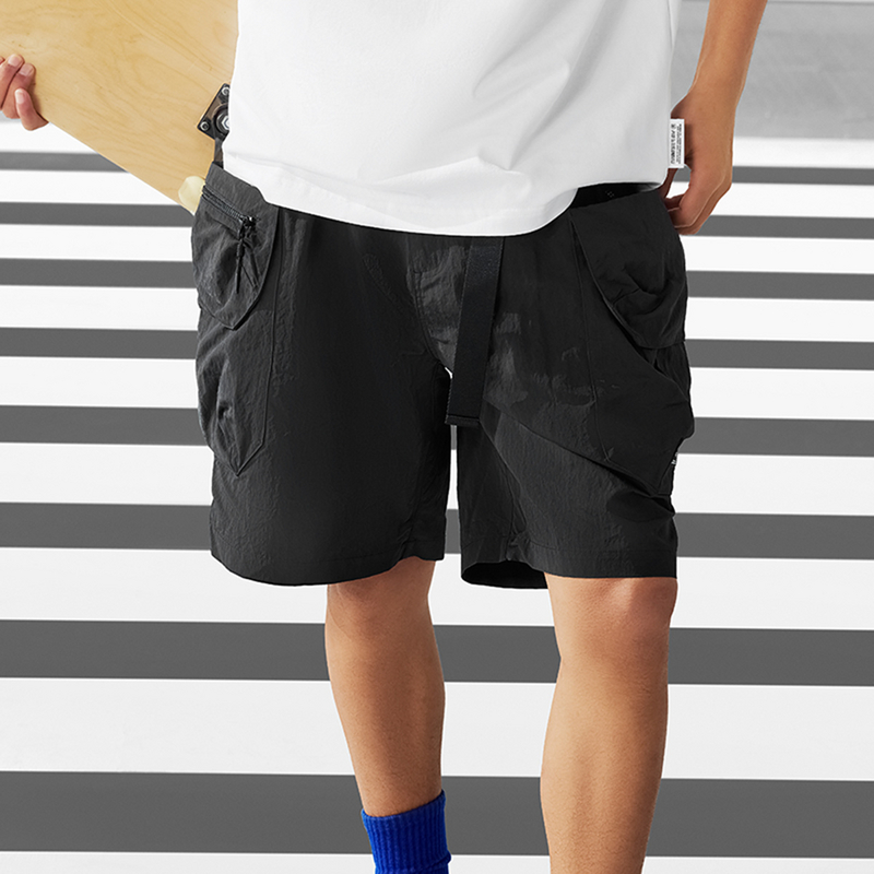 李宁运动裤男夏季户外系列时尚舒适透气宽松运动短裤AKSU639-