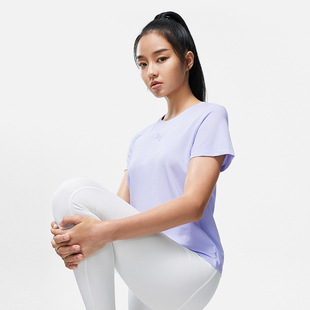 跑步训练舒适透气运动上衣 李宁女子健身系列短袖 T恤春夏季