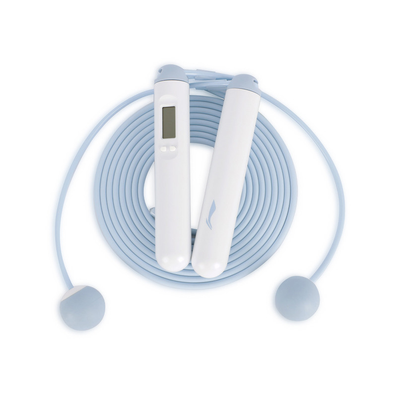 李宁计数跳绳有绳无绳两用款电子计数减肥瘦身钢丝绳防滑AQEU023