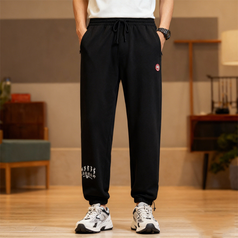 李宁男子篮球系列户外运动生活系列经典简约春秋款卫裤AKLU945