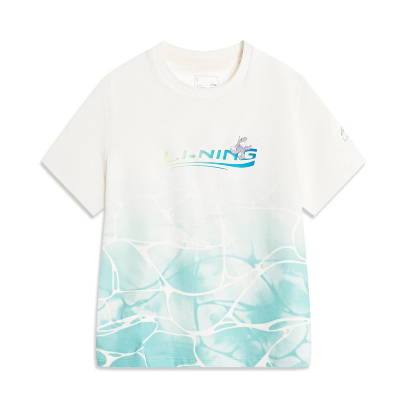 李宁短袖夏男童运动生活系列透气常规圆领短袖文化衫YHSU143--B品