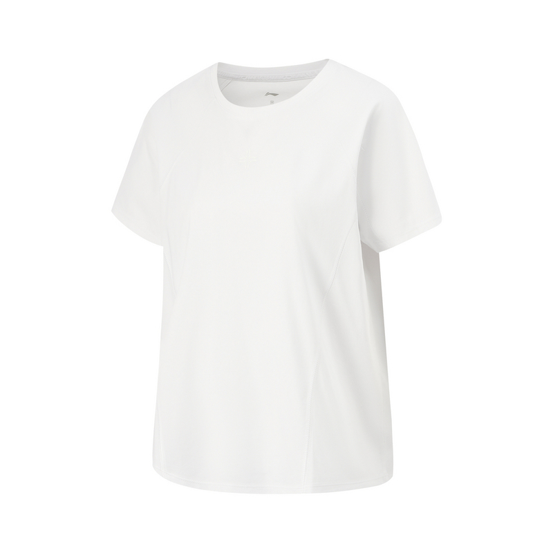 李宁短袖T恤女春季健身系列透气宽松休闲圆领短袖T恤ATSU540--B品