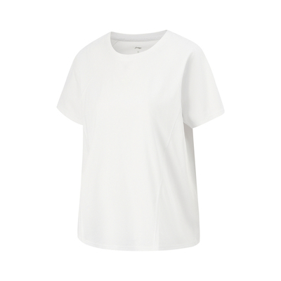 李宁短袖T恤女春季健身系列透气宽松休闲圆领短袖T恤ATSU540--B品