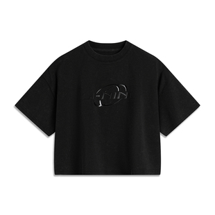 T恤宽松型圆领上衣AHSU344 运动潮流系列短款 B品 新品 李宁女子夏季