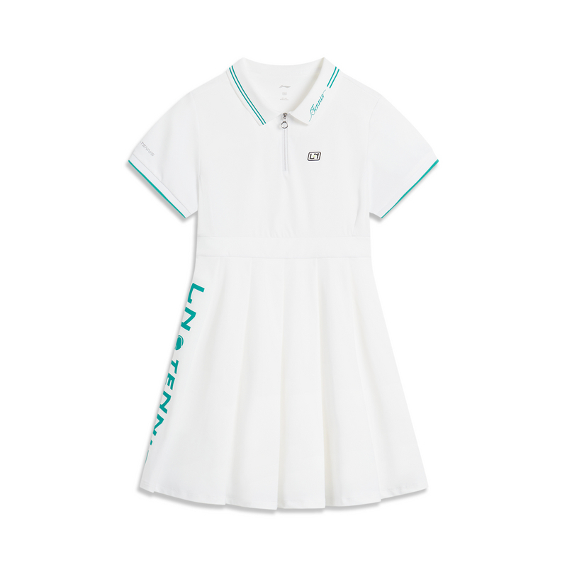 李宁女大童夏季网球系列柔软透气时尚舒适常规休闲连衣裙YSKU098-