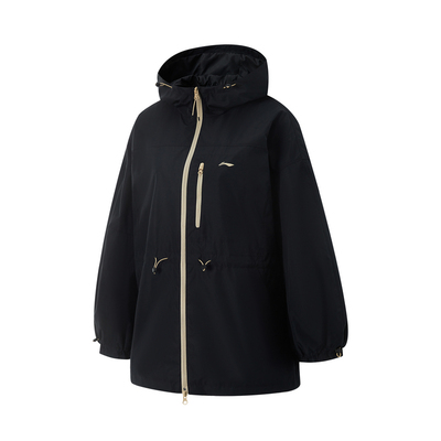 李宁正品女子运动风衣2025春季健身系列宽松防风休闲外套 AFDV746