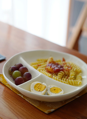 正品MOOMIN姆明三分格盘子儿童餐盘辅食盘减脂盘早餐盘二格点心盘