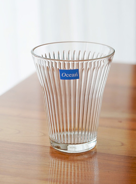 然而家 泰国OCEAN简约耐热玻璃杯咖啡拿铁杯早餐牛奶果汁杯水杯子