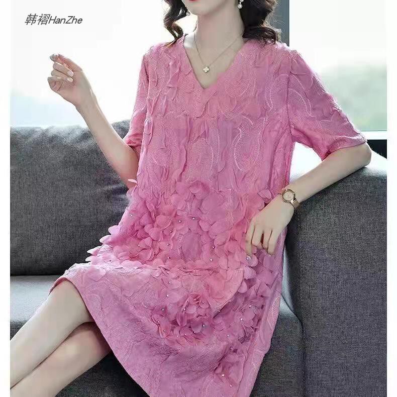 名媛重工刺绣显瘦长袖裙子褶皱立领激光雕花百搭女高端秋冬连衣裙