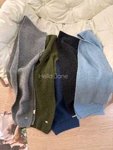 韩系氛围显白保暖围脖 羊毛小围巾女冬季 Hello Jane2025秋冬新款