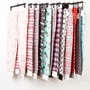 P舒适绒女款秋冬超柔软滑爽螺纹腰收口长裤家居裤睡裤 店有上衣配