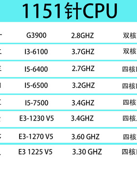 ntel/英特尔I3-6100 I5-6500 I5-7100 CC150 1151针台式67代CPU