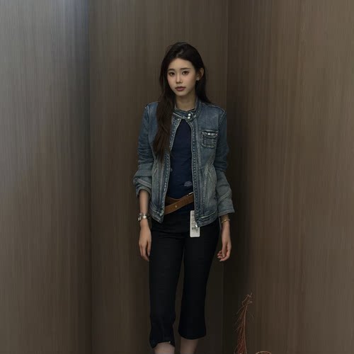 SOI韩系街头风气质显瘦休闲牛仔外套女4383