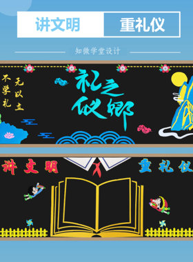 创建文明校园礼仪黑板报