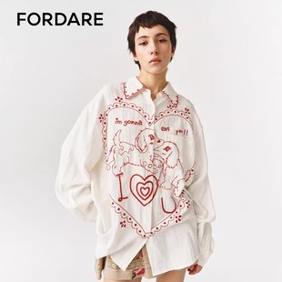 福蝶26春夏一口吃掉你刺绣衬衫 FORDARE 现货