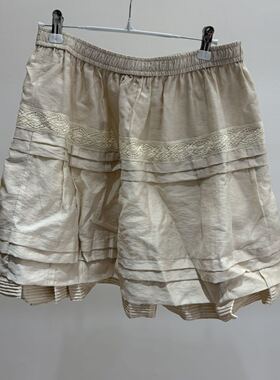 M |现货询价 26设计师品牌春季新款拼接蛋糕半裙