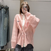 现货 现货询价26早春设计师品牌新款 撞色长袖 衬衫