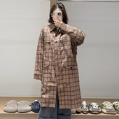 现货 FIZZFLY 26春季 设计师新款 复古翻领格子鹅绒羽绒服