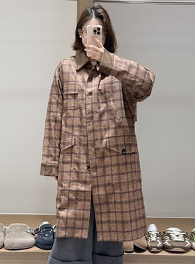 【现货】FIZZFLY | 26春季设计师新款复古翻领格子鹅绒羽绒服