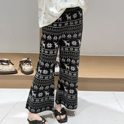 FIZZFLY | 25冬季设计师品牌新款小马提花针织裤