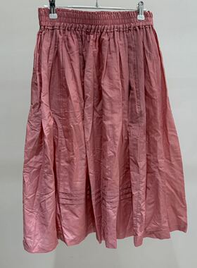 M |现货询价 26设计师品牌春季新款大裙摆纯色半身裙