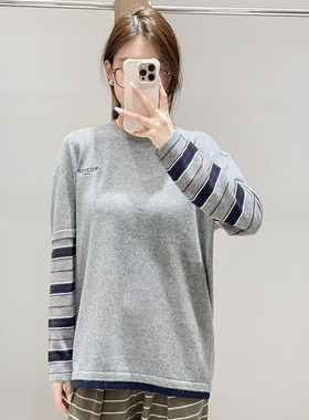 【现货】FIZZFLY | 25冬季设计师品牌新款条纹袖圆领长袖毛衣