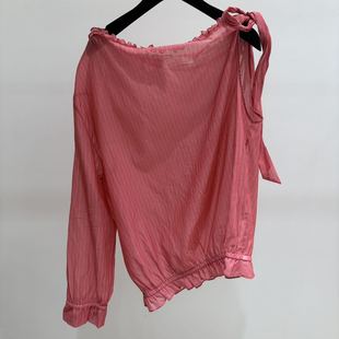 不对称长袖 新款 26设计师品牌春季 条纹T恤 现货询价