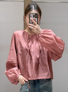 M |现货询价 26设计师品牌春季新款圆领长袖百搭衬衫