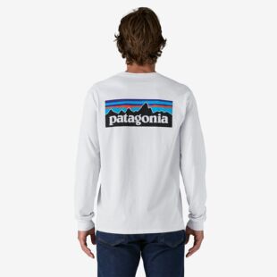 巴塔哥尼亚Patagonia P-6 Logo Responsibili 长袖T恤 再生棉男女
