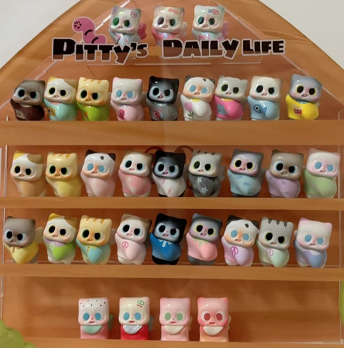 现货pitty猫猫的日常盲盒mini萌粒摆件潮玩公仔手办女孩礼物